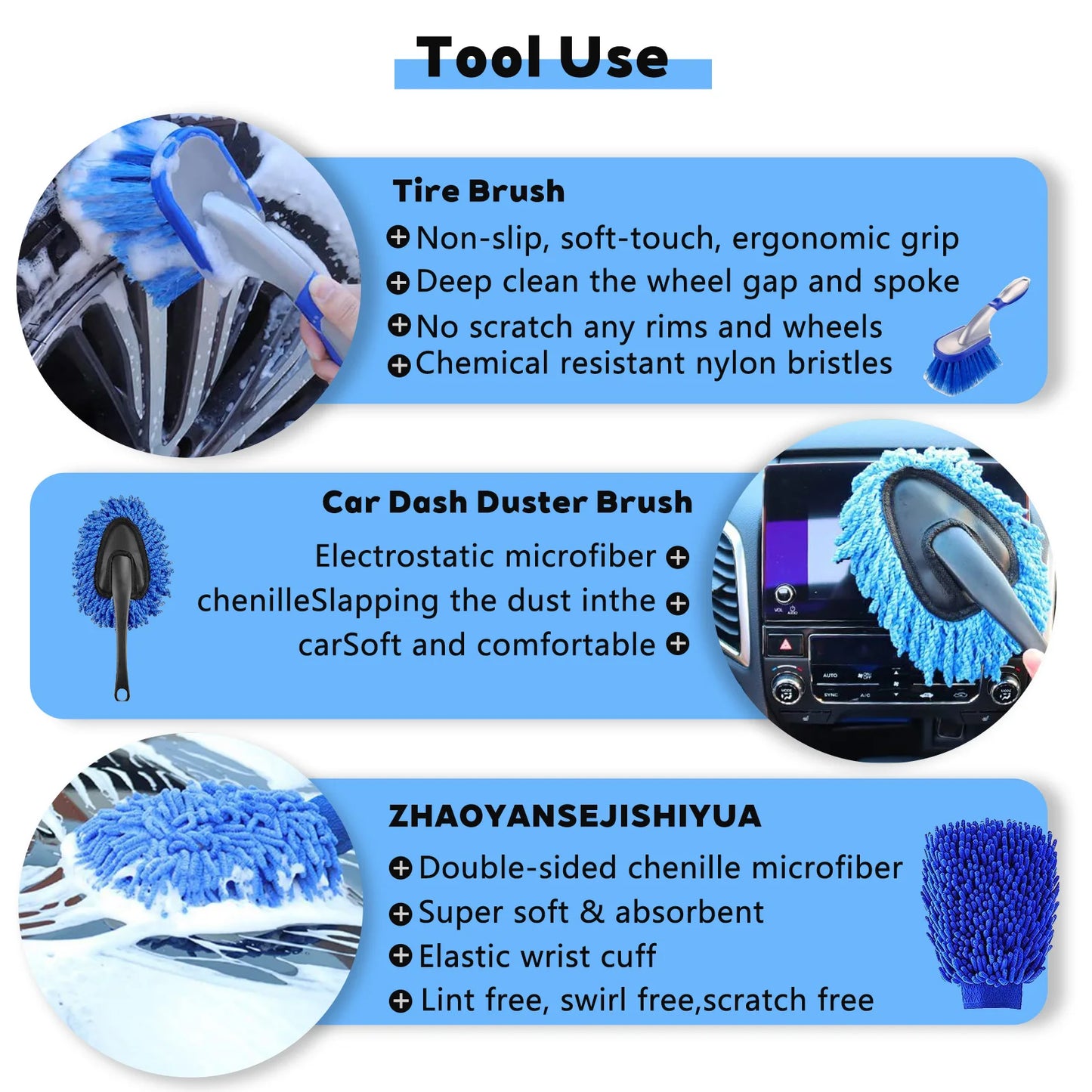 Kit Brosse Nettoyage Voiture